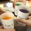 50 Pack Disposable Paper Coffee Cups for Wedding 9 oz Bridal Shower Reception Drinking Cups Happily Ever After Guests Love Tea Tumbler for Hot Drink Birthday Anniversary Celebration party tableware view 3