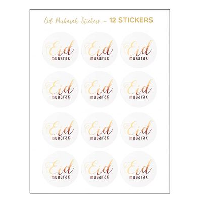 Eid Mubarak Foil Stickers - Gold