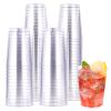 JOLLY CHEF 10 oz Clear Disposable Plastic Cups 100 Pack Clear Plastic Cups Tumblers, Heavy-duty Party Glasses, Disposable Cups for Thanksgiving, Party,Fathers Day view 1
