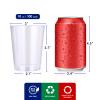 JOLLY CHEF 10 oz Clear Disposable Plastic Cups 100 Pack Clear Plastic Cups Tumblers, Heavy-duty Party Glasses, Disposable Cups for Thanksgiving, Party,Fathers Day view 2