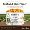 Belmont Peanuts Gourmet Sea Salt and Black Pepper Flavored Virginia Peanuts, 25 oz (2 Pack)  Only 4 Simple Ingredients, No Preservatives, 7g Protein  Salty, Peppery, Crunchy, Hand Seasoned Snack view 3