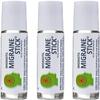 Basic Vigor Migrastil Migraine Stick 3-Pack Natural Migraine Roll-on. Made in The USA with Peppermint, Spearmint and Lavender Essential Oils. (Regular Strength) view 1