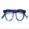 eyebobs Bitty Witty Premium Readers for Women and Men | Round Eye Glasses| Blue and Purple Demi Front with Blue Demi Temples | 2.25 view 2