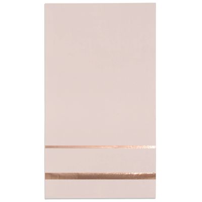 Gift Boutique 100 Pink Guest Napkins with Rose Gold Foil Trim Disposable Paper Dinner Hand Napkin for Bathroom Wedding Holiday Baby Shower Birthday