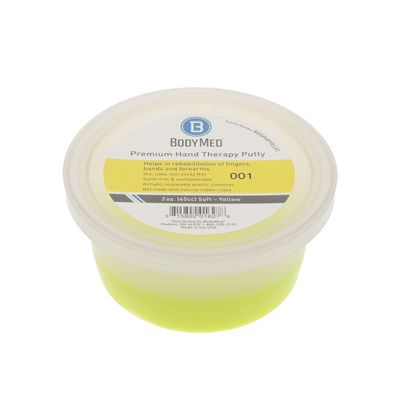 BodyMed Premium Hand Therapy Putty, Yellow, 2 Oz., Soft, Strengthening Therapy Putty for Physical Rehabilitation