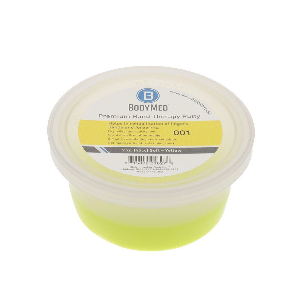 BodyMed Premium Hand Therapy Putty, Yellow, 2 Oz., Soft, Strengthening Therapy Putty for Physical Rehabilitation