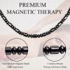 IRUMENG Hematite Necklace for Magnetic Therapy, Crystal Healing Necklace for Pain and Stress Relief (Magnetic Hematite, 20") view 2