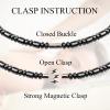 IRUMENG Hematite Necklace for Magnetic Therapy, Crystal Healing Necklace for Pain and Stress Relief (Magnetic Hematite, 20") view 3