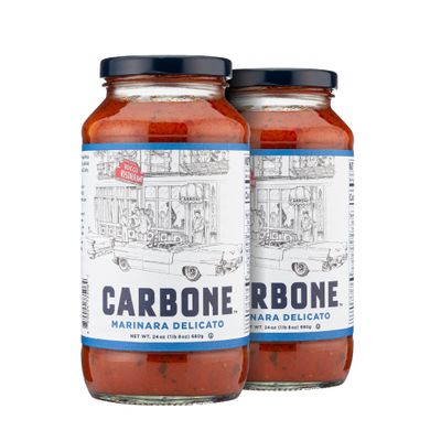 Carbone Marinara Delicato Pasta Sauce | Tomato Sauce Made with Fresh & All-Natural Ingredients | Non GMO, Vegan, Gluten Free, Low Carb Pasta Sauce, 24 Fl Oz (Pack of 2)