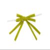 Bows - Raffia Twist Tie Bows - 2 Strand - 2 Loops X 3-1/4in Span, 2 Tails X 2in X 1/4in Width Ribbon & 5in Twist Tie, Basil, 1/4 Inch, 100 Pieces view 1