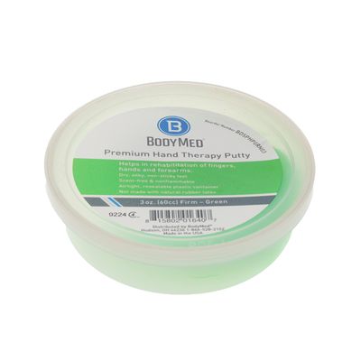 BodyMed Premium Hand Therapy Putty, Green, 3 Oz., Firm, Strengthening Therapy Putty for Physical Rehabilitation