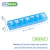 EZY DOSE Weekly (7-Day) Pill Organizer, Medicine Planner, Vitamin Organizer Box, Case for Supplements and Fish Oils, Convenient and Easy to Use Medium Compartments, Travel Friendly, Blue, BPA Free view 2