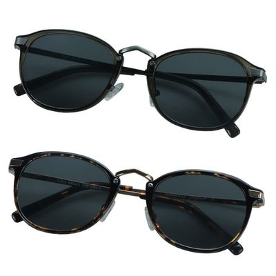 YEIN 2 Pack Sunglasses for Men and Women, UV Protection Glasses Vintage Square Full Frame(Brown+tortoise,+2.25 Magnification)