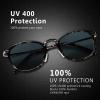 YEIN 2 Pack Sunglasses for Men and Women, UV Protection Glasses Vintage Square Full Frame(Brown+tortoise,+2.25 Magnification) view 3