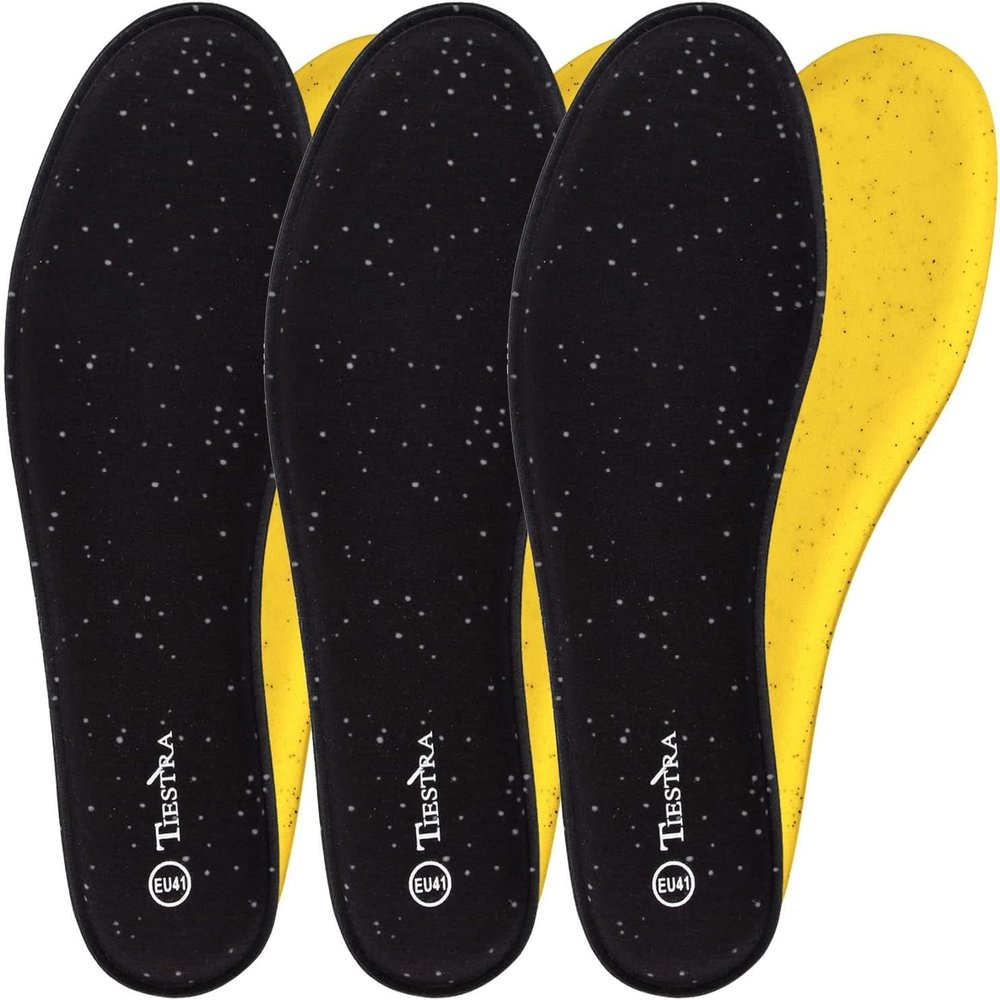 3 Pair -Shoe Inserts for Womens Memory Foam Insoles,Replacement Insoles for Work Boots Running Shoes, Cushion Shock Absorbing for Foot Pain Relief, Comfort Breathable Inner Soles Black 39EU,US8