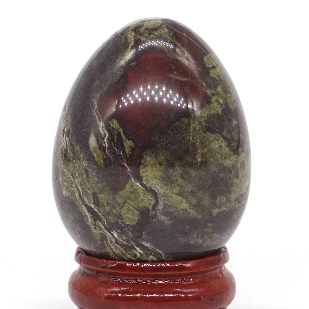 Wholesale 30x40mm Natural Gemstone Crystal Reiki Healing Quartz Ball Massage Egg Home Room Decor Craft Gift/Stand 1 Piece,Dragon Blood Stone