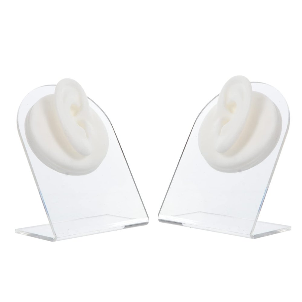ARTIBETTER 1set Ear Models for Jewelry Display and Piercing Practice Realistic Ear Structure for Teaching and Presentation for Earring Showcases and Demonstrations