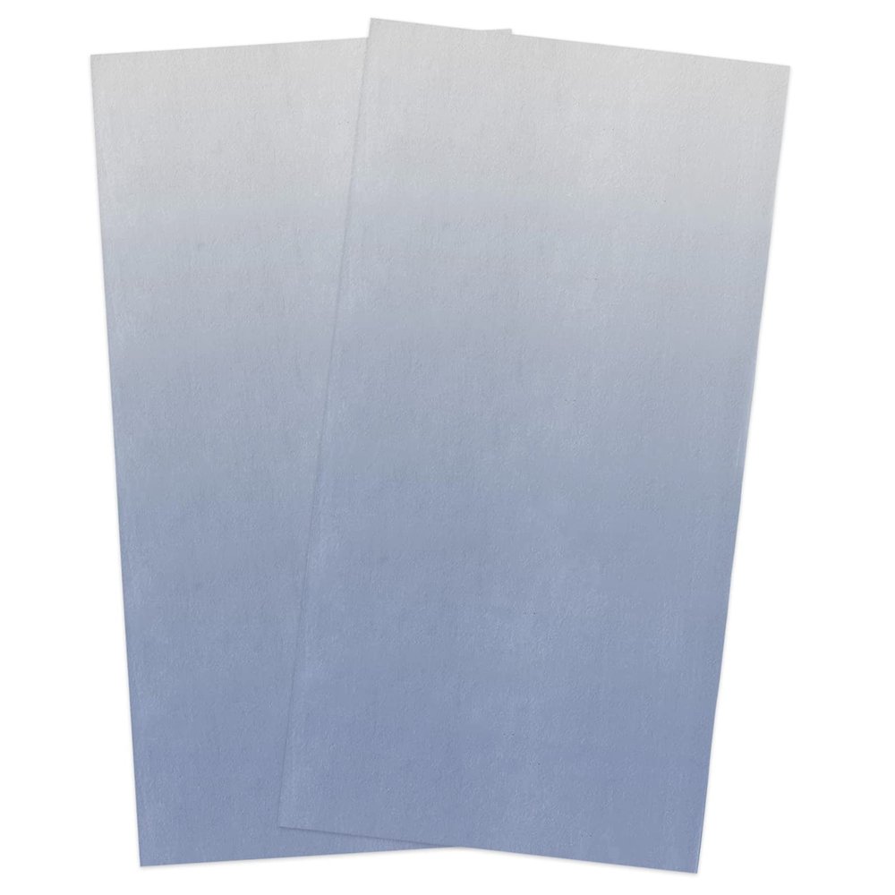 Smile Sunflower Kitchen Towels Microfiber Cleaning Cloths, Minimalist Blue and Grey Gradient Soft Dish Towels for Kitchen, Pack of 2 Absorbent Dish Cloths Reusable Tea Towels,Bar Towels,18x28 Inch