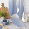 Smile Sunflower Kitchen Towels Microfiber Cleaning Cloths, Minimalist Blue and Grey Gradient Soft Dish Towels for Kitchen, Pack of 2 Absorbent Dish Cloths Reusable Tea Towels,Bar Towels,18x28 Inch view 3