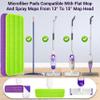 ARSUK Reusable Mop Pads Compatible with Swiffer PowerMop  Washable Velcro Replacement Microfiber Refills for 13''16'' Spray Mop, Multi-Surface Cleaning Pads (3 Purple + 3 Green) view 2