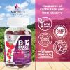 B12 Energy Gummies 4500 mcg - Extra Strength Vitamin B12 Chewables - Dietary Supplement for Energy Metabolism & Immune Support - For Women, Men, & Kids - Natural, Vegan, Berry Flavor - 120 Count view 4