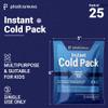25 Pack 5" x 6" Disposable Ice Packs for Injuries, Swelling, Muscle & Joint Aches, Sprains & Abrasions - Easy to Use Disposable Cold Compress for Pain Relief - PlastCare USA Instant Cold Packs view 2