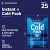 25 Pack 6" x 9" Disposable Ice Packs for Injuries, Swelling, Muscle & Joint Aches, Sprains & Abrasions - Easy to Use Disposable Cold Compress for Pain Relief - PlastCare USA Instant Cold Packs view 2