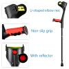 FZYUAN Forearm Crutches for Adults, Crutches for Walking with Comfortable Grip and Non-Slip Rubber Feet, Mobility Aid for Elderly, Seniors & Handicap, 1 Pair,Gray view 4