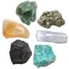 Amazing Gemstone Crystals for Money and Success Manifestation, Set of 6 Citrine, Pyrite, Garnet, Selenite, Green Aventurine and Amazonite Healing Crystals and Stones view 1