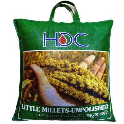 HDC Siridhanya unpolished and organic positive Little millet (Net quantity 4700g) naturally grown without chemicals and pesticides origin from Andhra Pradesh