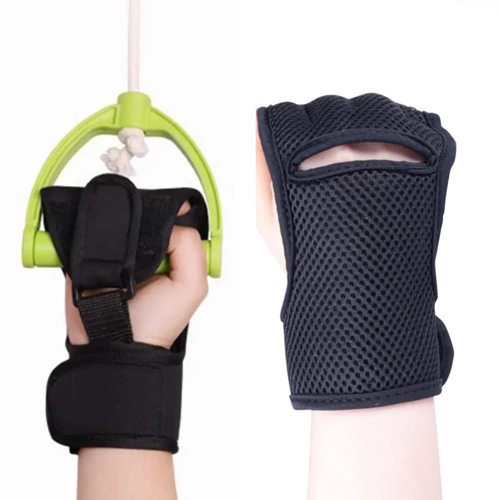 ALisasin Finger Rehabilitation Train Auxiliary Gloves Splint Finger Recovery Grip Impairment Fitness equipment grip Hand Wrist Support (Breathable)