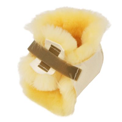 Sheepskin Ranch Sofsheep Medical Sheepskin Heel Protector, Pressure Relief for Bed Sores, Ulcers, Sensitive Skin, Hospital Grade, Chrome Free, Washable, Hypoallergenic, Adjustable, Real Wool, Single