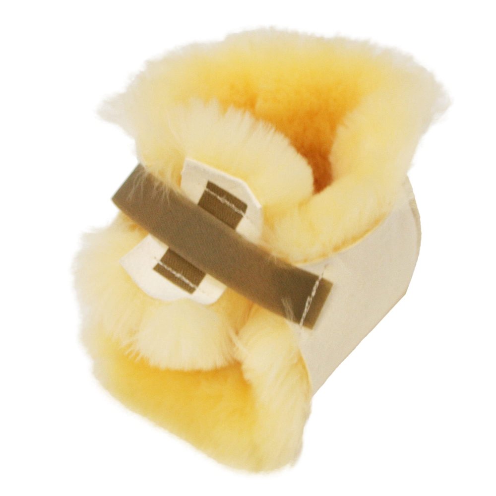 Sheepskin Ranch Sofsheep Medical Sheepskin Heel Protector, Pressure Relief for Bed Sores, Ulcers, Sensitive Skin, Hospital Grade, Chrome Free, Washable, Hypoallergenic, Adjustable, Real Wool, Single