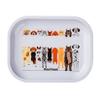 Cartoon Rolling Tray, Small Size-7"x5.5" Cute Metal Trays for Women and Man, Storage & Serving Trays, Decorative Tray, Organizer Pallet (White) view 1