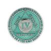 4 Year Sobriety Coin | Legacy AA Chip | Thick Triplate Recovery Anniversary Token (Aqua) view 3