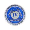 4 Year Sobriety Coin | Legacy AA Chip | Thick Triplate Recovery Anniversary Token (Blue) view 3