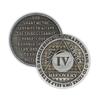 4 Year Sobriety Coin | Legacy AA Chip | Thick Triplate Recovery Anniversary Token (Gray) view 1