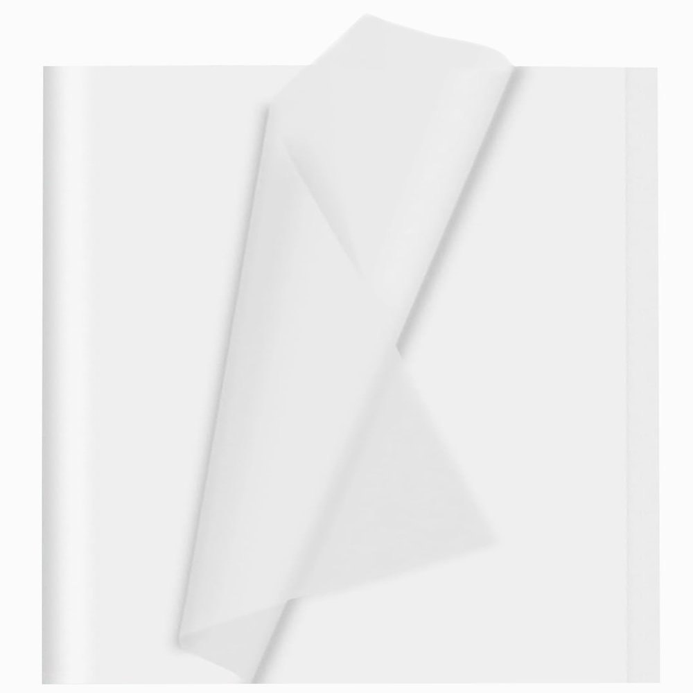 120 Sheets White Tissue Paper for Gift Bags, Craft Papers Bulk for Wrapping DIY Artworks Flower Decoration,14 x 20 Inches