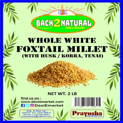 Back2Natural Foxtail Millet, 2 lb Millet Grain & Gluten Free Millet Seed, Superfood of the Decade, Vegan Hulled Whole Grain Alternative to Rice & Quinoa