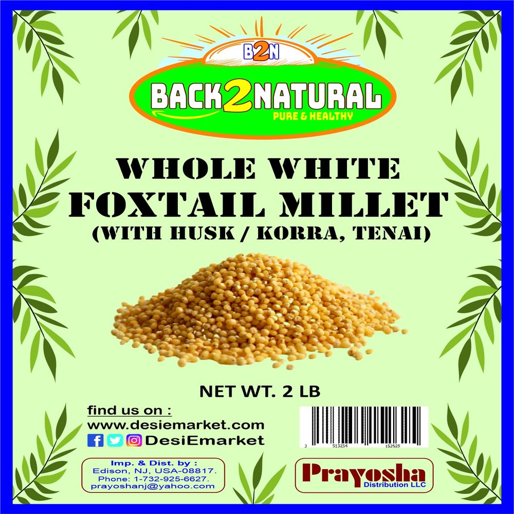 Back2Natural Foxtail Millet, 2 lb Millet Grain & Gluten Free Millet Seed, Superfood of the Decade, Vegan Hulled Whole Grain Alternative to Rice & Quinoa