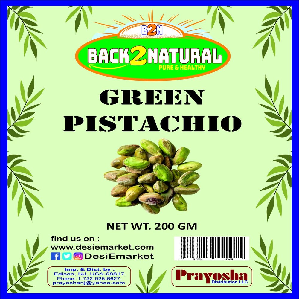 Back2Natural Green Pistachios - 200 gm