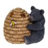 Pine Ridge Black Bear Beehive Toothbrush Holder, Shower Caddy for Family, Kids, Couple 2 Slot, Countertop Sink Vanity with Anti-Slip Base and Drainage, Bathroom Organizer view 2