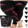Mojo Compression Full Leg Sleeve for Women and Men 20-30mmHg Plus Size - Footless Compression Stockings for Edema, Swelling, Post Surgery Recovery - Pink, 2X-Large - A609 view 1