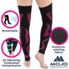 Mojo Compression Full Leg Sleeve for Women and Men 20-30mmHg Plus Size - Footless Compression Stockings for Edema, Swelling, Post Surgery Recovery - Pink, 2X-Large - A609 view 3
