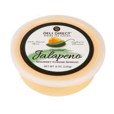 Cheese Spread, Shelf Stable, Wisconsin, Great as Snack Dips for Pretzels or Veggies, (1pk, Jalapeno)