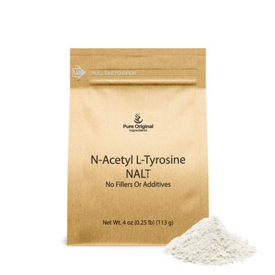 PURE ORIGINAL INGREDIENTS N-Acetyl L-Tyrosine Powder (4 oz) NALT, Always Pure, No Fillers Or Additives