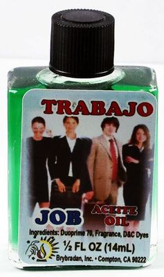 12 PCS BRYBRADAN Job Spiritual Oil ACEITE ESPIRITUAL Trabajo -1/2 FL OZ 14.7ML