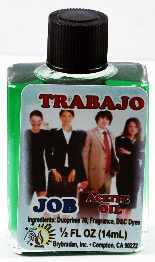 12 PCS BRYBRADAN Job Spiritual Oil ACEITE ESPIRITUAL Trabajo -1/2 FL OZ 14.7ML