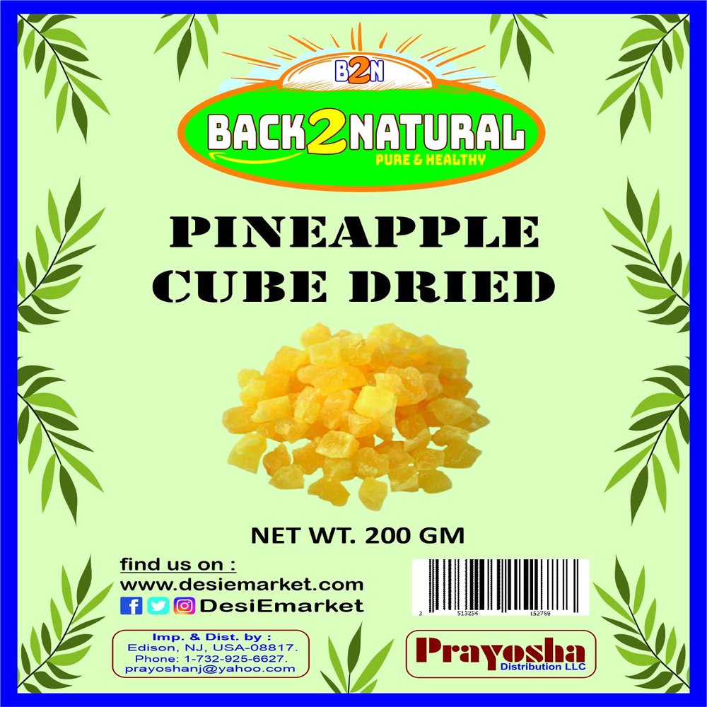 Back2Natural Dried Pineapple Cube - 200gm