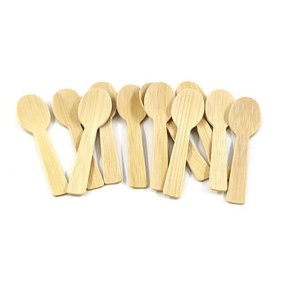 Bamboo Utensils | 200PK Mini-Bamboo Spoon 3.54" Disposable Small 100% Biodegradable Compostable Cutlery Set Eco Friendly Renewable Natural